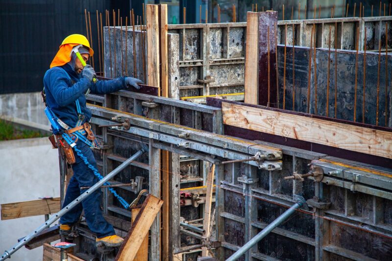 High-risk workers at an industrial site where personal accident insurance may provide fixed injury benefits