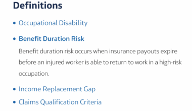 Benefit Duration Risk listed in the Risk Job Insurance definitions hub