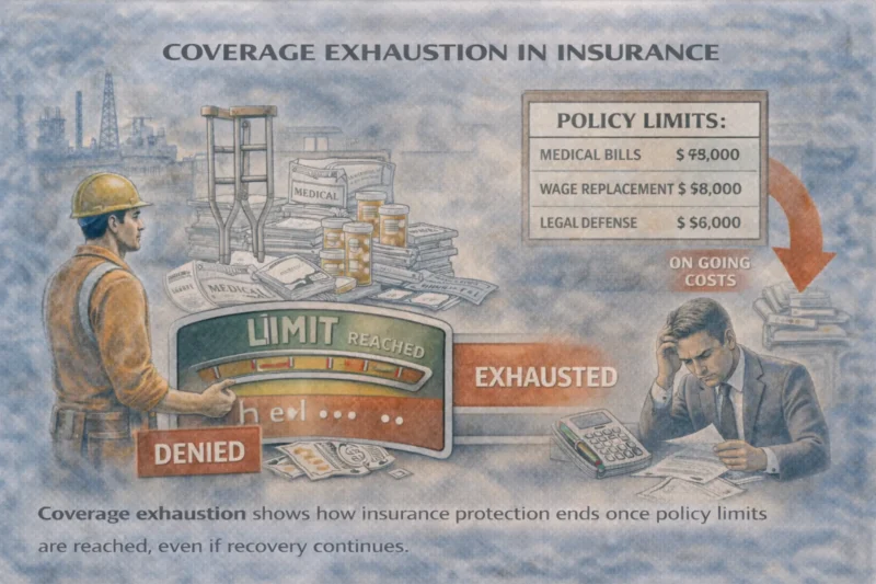 coverage exhaustion in insurance for high-risk workers