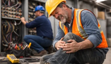 Occupational disability affecting an electrician unable to perform job-specific tasks