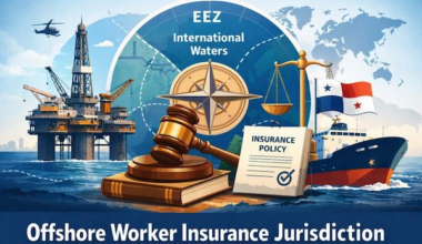 offshore worker insurance jurisdiction maritime law and flag state diagram
