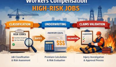 workers' compensation high-risk jobs system showing classification underwriting and claims validation
