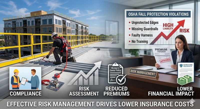 OSHA Fall Violations and Insurance Costs in elevated occupations