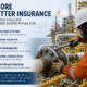 Offshore pipefitter tightening a high-pressure flange on an offshore oil platform during maintenance, illustrating how insurers evaluate offshore pipefitting risk.